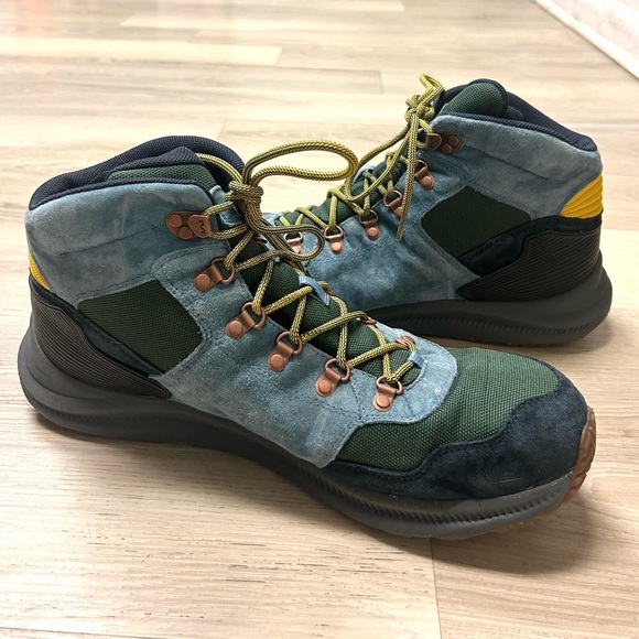 Merrell Boots Men Sz 15 Ontario Mid See America Hiking Shoes Blue Waterproof - Picture 12 of 16